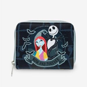 Loungefly The Nightmare Before Christmas Jack & Sally Split Zipper Wallet